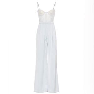 Katie May baby blue corset lace jumpsuit xs
